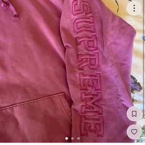 Pink supreme hoodie